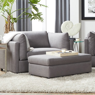 Oversized chair with online ottoman set